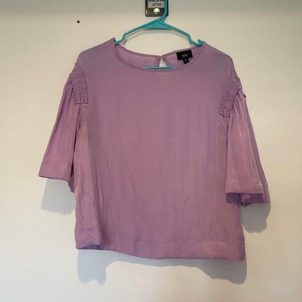 Cropped purple top
